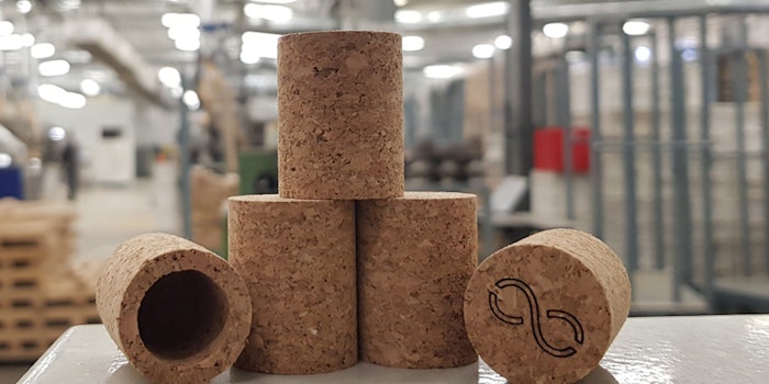 The sustainable cork cap will be added to its QLine portfolio. Photo: Quadpack.