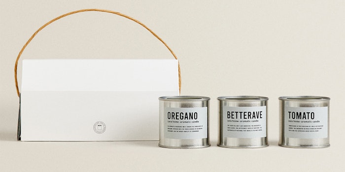Due to their composition, the candles will continue to give off an aroma even after they’ve been blown out. Photo: Zara Home.