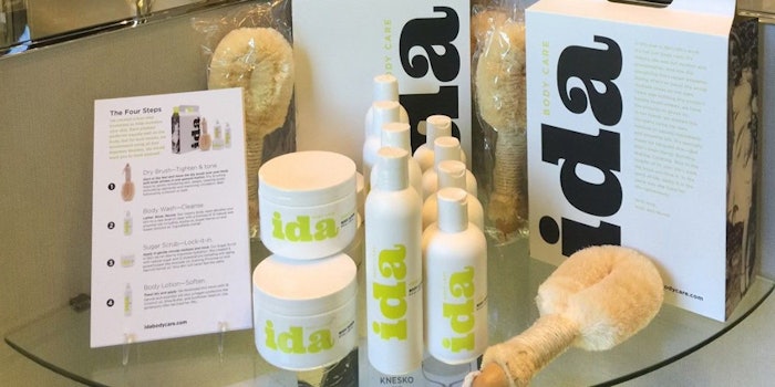 Ida Body Care's display at Stanley Korshak.