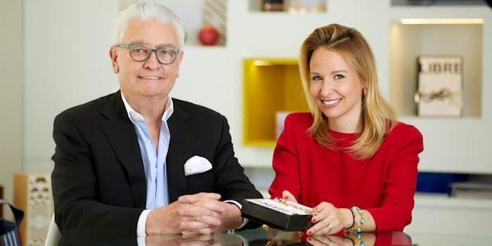 (Left to Right) Alain Chevassus and Marie Sermadiras, executive vice president.