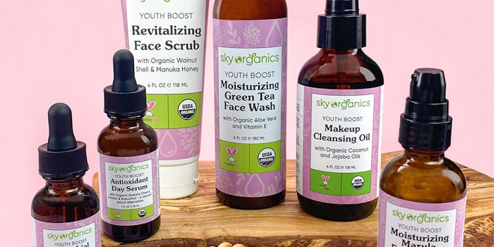 The collection includes six USDA certified organic products. Photo: Sky Organics' Facebook.