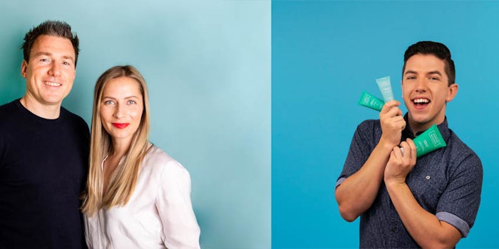 From left: Image of Mark Curry and Colette Laxton, co-founders, The Inkey List and Selfless by Hyram, and Hyram Yarbro, co-founder of Selfless by Hyram.