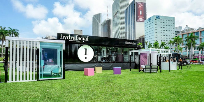 HydraFacial brings a spa-on-wheels truck to each stop on the tour.