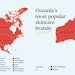 North America and Oceania's top skin care brands by country. Photo: Skincare Hero.