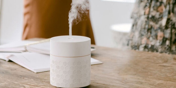 The Aroma Mosaic Diffuser offers over six hours of mist time and is compatible with any of Saje's natural essential oils.