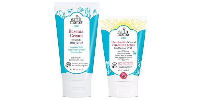 Earth Mama Organics was awarded the National Eczema Association Seal of Acceptance for its Eczema Cream and Uber-Sensitive Mineral Sunscreen.