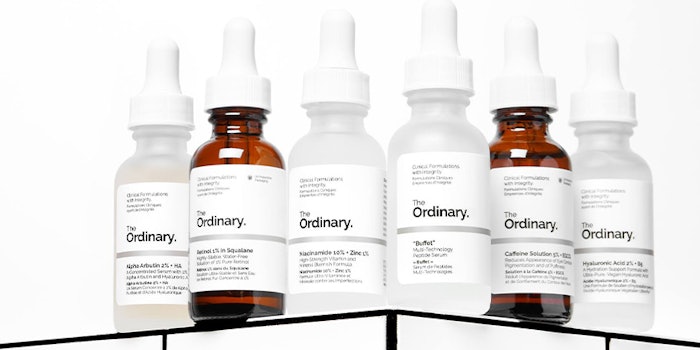The Ordinary was named the most popular skin care brand.