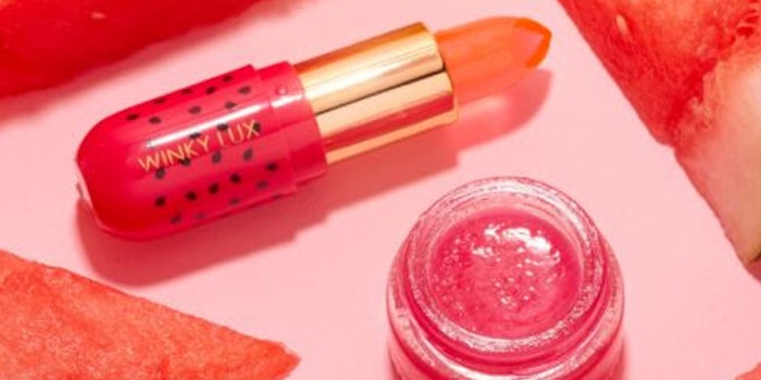 The Sugared Watermelon Lip Scrub sloughs away dead cells and smooths delicate skin.