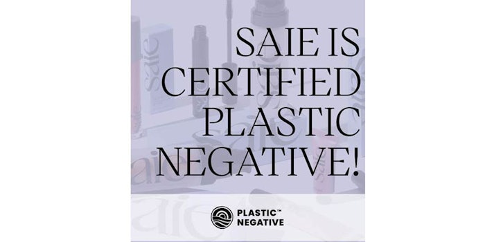 Saie products now carry a negative plastic footprint and recover at least twice as much nature-bound plastic than used.