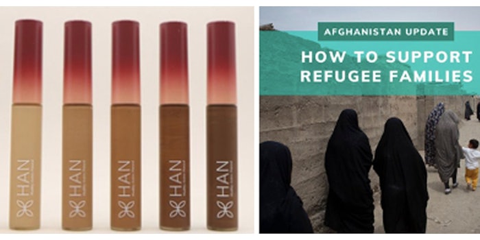 A portion of concealer sales for the remainder of the month are going to Women for Women International.