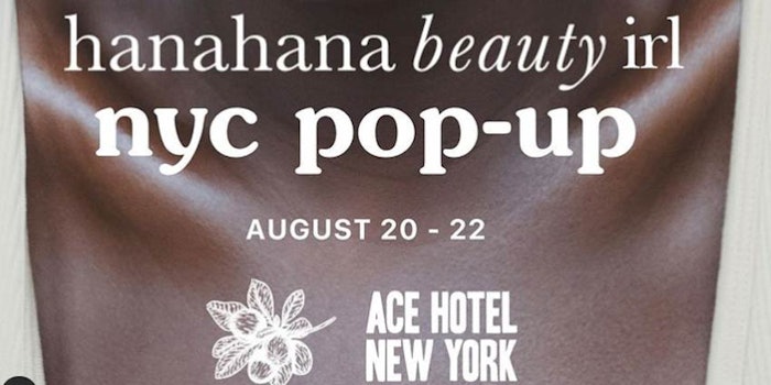 Hanahana beauty is hosting their first-ever pop-up at the Ace Hotel in New York City from August 20 to August 22.