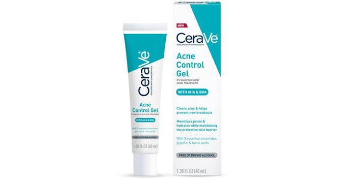 CeraVe's Acne Control Cleanser and Acne Control Gel are formulated with 2% salicylic acid, glycolic and lactic acid, ceramides and niacinamide.