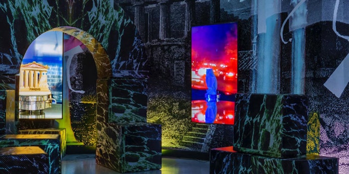 The Voyages Immobiles exhibit at La Poste du Lovre in Paris features artists and perfumers depicting a journey marked by fragrance.