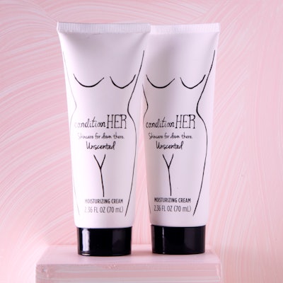 conditonHer is intended to provide moisture and reduce irritated skin in intimate areas after waxing, lasering, sugaring or shaving.