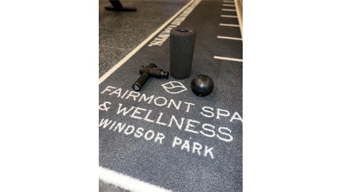 Hyperice equipment at the Fairmont Windsor Park Hotel