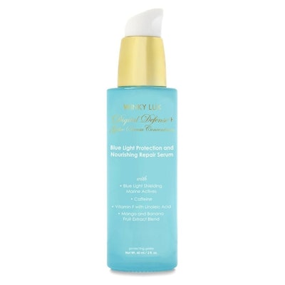 Digital Defense + Gelee Serum Concentrate uses marine actives to defend against blue light rays from digital screens.