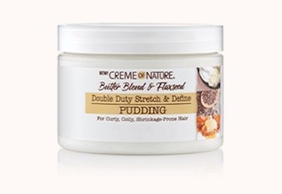 Creme of Nature Butter Blend & Flaxseed is formulated with a blend of cocoa, shea and mango butters, flaxseed oil and argan oil.