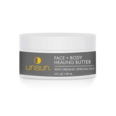 Unsun Face & Body Healing Butter is designed to provide hydration, soothe irritation and eliminate free-radical stressors.