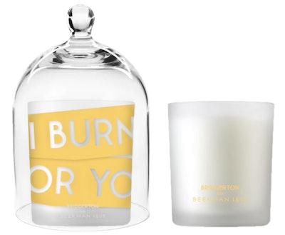 Bridgerton I Burn For You Candle + Cloche