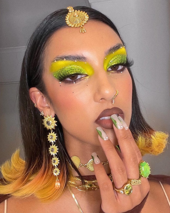 The Australian-born Indian artist engages her audience with makeup tutorials.