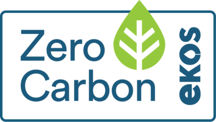 The Ekos Zero Carbon certification ensures that the operation has measured and offset 100% of its CO2 emissions.