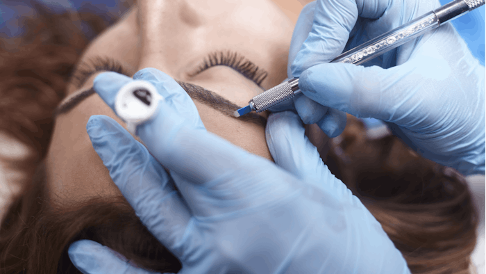 Microshading differs from microblading in its ability to create a shadow effect with miniature dots to fill in sparse areas, resulting in full and natural-looking brows.