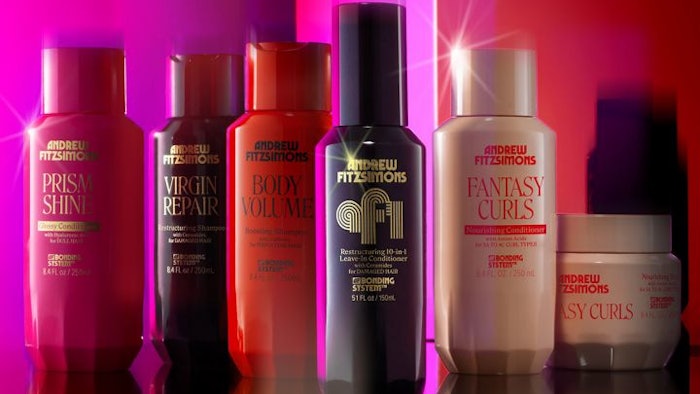 Andrew Fitsimons' launch at Boots includes the Virgin Repair, Prism Shine, Amethyst Blonde, Fantasy Curls, Body Volume and Styling collections.