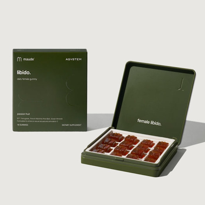 The Female Libido Gummy is formulated with fenugreek extract, French maritime pine bark extract, sea moss, bladderwrack, burdock and the brand's S7 blend.