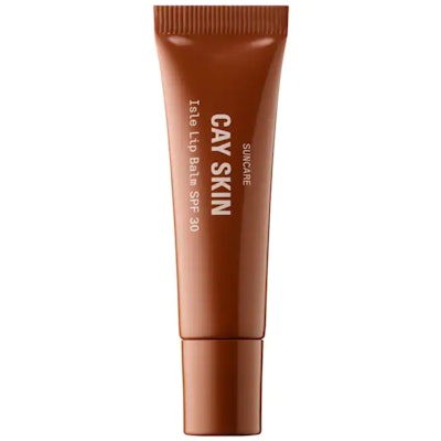Cay Skin Isle Lip Balm with SPF 30 is a hydrating and protective daily lip balm with a vanilla brown sugar flavor