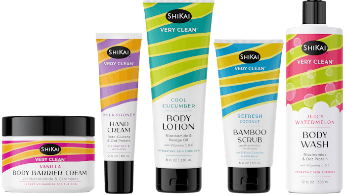 Each step in ShiKai's Very Clean five-step body care system intends to deliver a unique benefit on its own and in harmony with the rest of the system.