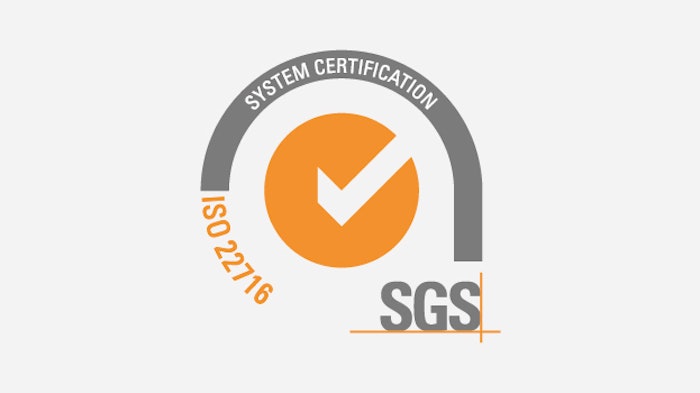 ISO 22716 provides guidelines for the production, control, storage and shipment of cosmetic products.