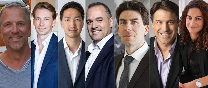 L to R: Koenraad Vanhessche, Ph.D., Julien Firmenich, Guillaume Audy, Valery Claude, Cyril Gallardo, Theodore Anastasiou, Natalie Benareau.