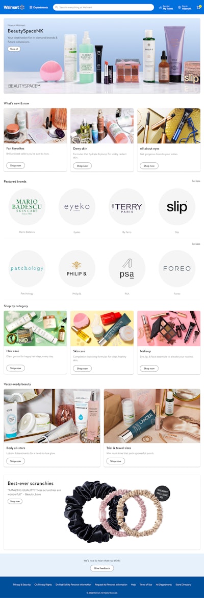 BeautySpaceNK is coming to Walmart.com in March 2022.