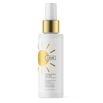 dpHue Protect + Play Hair Mist is formulated to protect against UV color fading and preserve hair color and health.