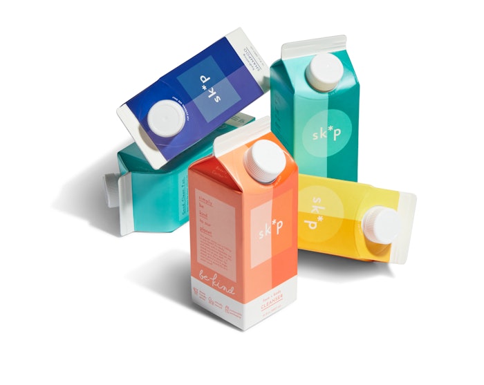 Sk*p will kick off a nationwide initiative asking consumers to make the 'Sk*p Swap,' trading in their plastic beauty bottle for the brand's BeautyCarton.