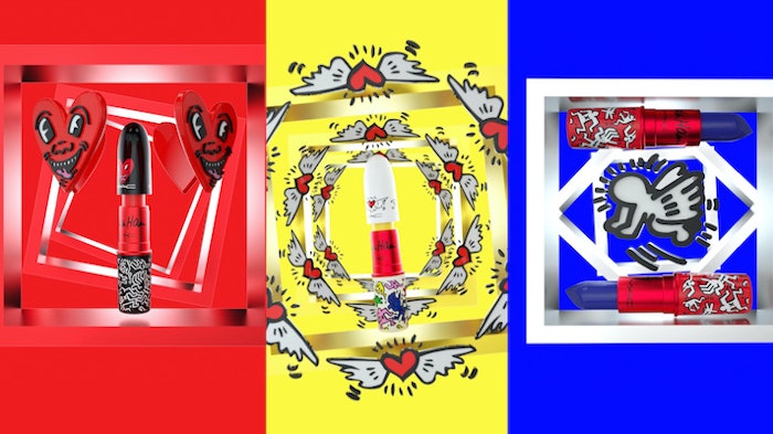 The NFT collection features three animations of MAC Viva Glam lipsticks decorated with Haring’s most famous artwork