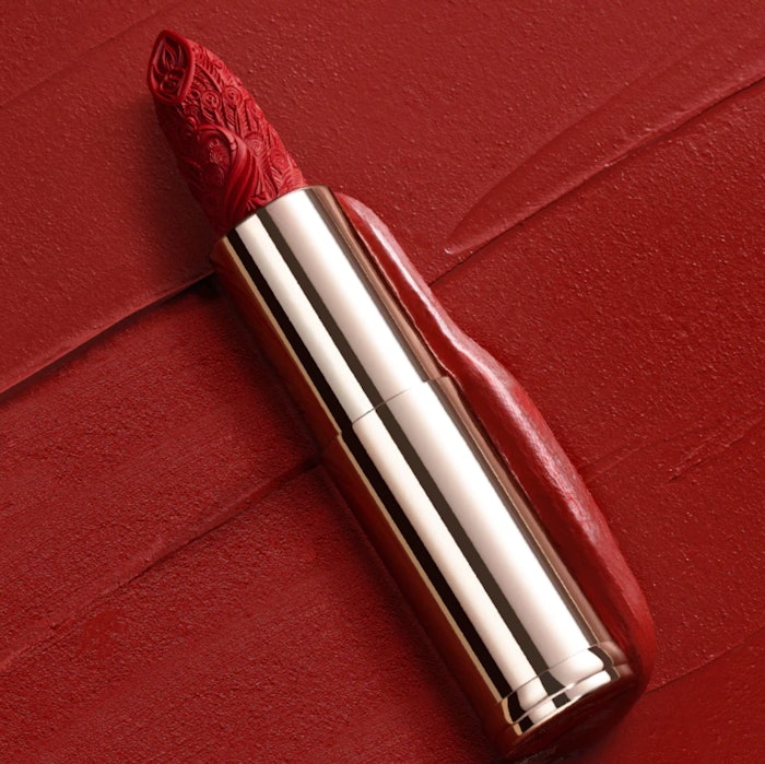Florasis’ Blooming Rouge Love Lock Lipstick is inspired by the Dai people of China.