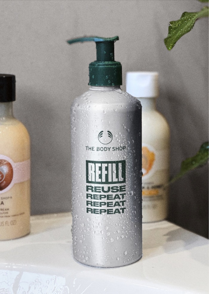 As previously reported by Global Cosmetic Industry, The Body Shop launched refill stations across 500 stores globally in 2021