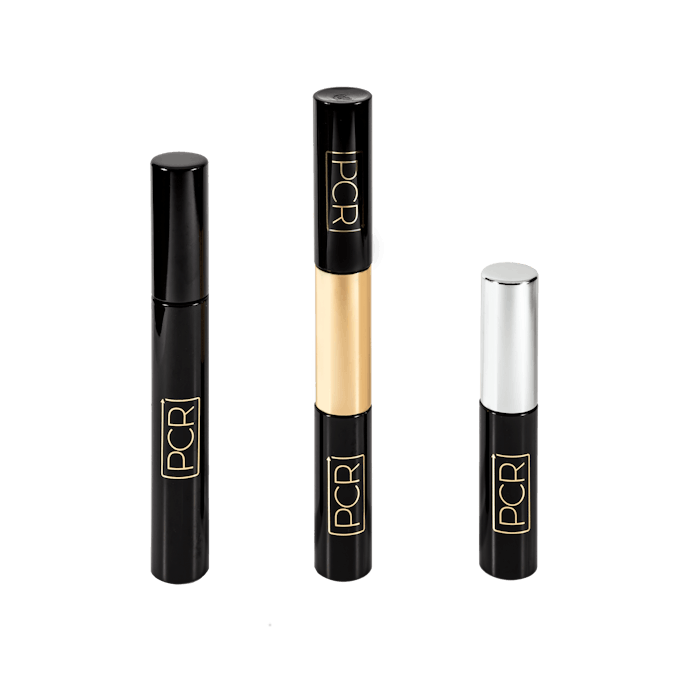 Albéa's mascara packs are made of 60% PCR.
