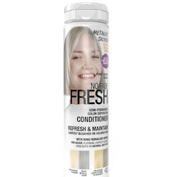 No Fade Fresh Metallic Silver has a grey tone formulated to cancel out brassy yellow colors in the hair.