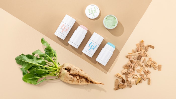 The Up! line contains three personal care products: Fresh Up! Icy Eye Stick, Cheer Up! Clay Mask Stick and Keep Up! Scalp Mask.