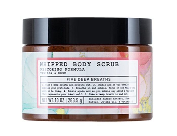 Five Deep Breaths' collection comprises body creams, shower steamers, bath oil and wash, and body scrubs. Its three scent variants, developed using market data from Trendalytics.