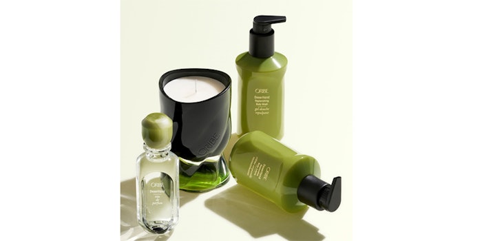 Desertland scent in Oribe's Replenishing Body Wash, Restorative Body Crème and Candle