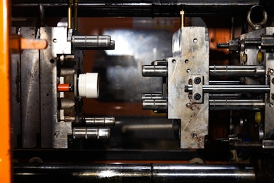 A view of the company's injection molding machinery; Clean Filter Packaging produces packaging in a 73,000 square foot factory near Shanghai.