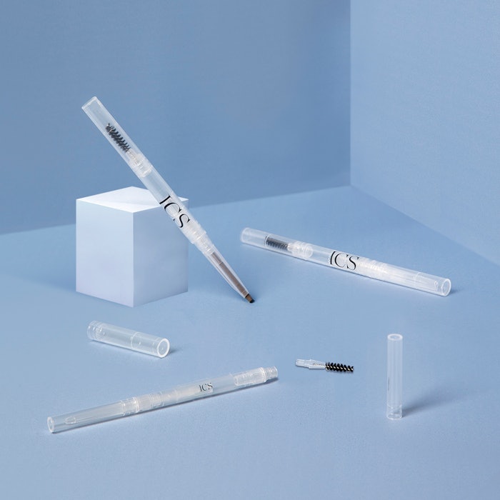 The retractable brow pencil launched by International Cosmetic Supplier features mono-material to make it easy to recycle.