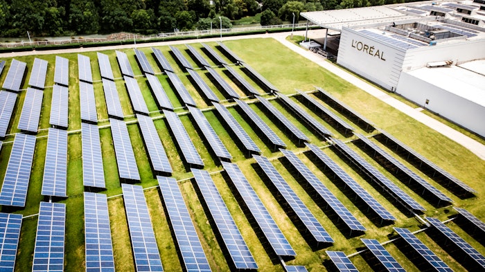 At L’Oréal’s BeautyCos plant in Suzhou, onsite solar panels have been generating 1.2MkWh of electricity every year since 2015.