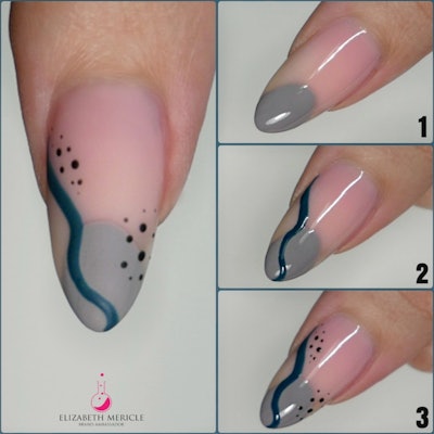 Fall abstract nail tutorial courtesy of @mericlenails.