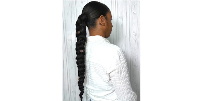 Sleek Braided Ponytail with Extensions