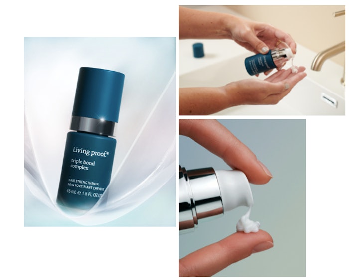 Leaving Proof releases new bond-building product: Triple Bond Complex. The product is applied after shampoo and conditioner and stays in the hair, keeping it healthy and protected.