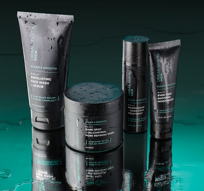 The Urban Skin Rx Men’s Collection is powered by the brand’s Hair Bump Relief Vita-B3 Complex, a proprietary blend of niacinamide, aloe and other essential ingredients that soothe razor irritation and improve the look of scarring caused by ingrown hairs.